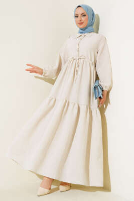 Bel Tünelli Patlı Elbise Taş 