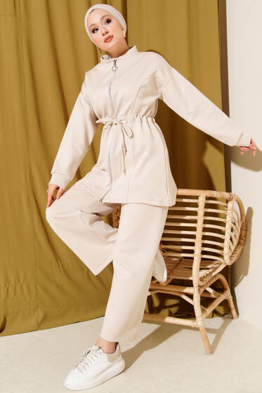 Bel Tünelli Scuba İkili Takım Bej - Scuba Ürünler