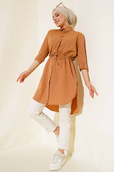 Bel Tünelli Tunik Camel - Tunik