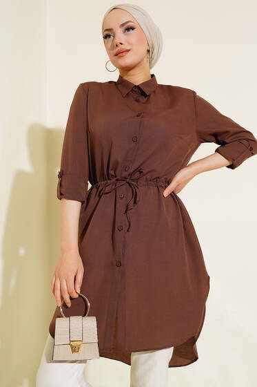Bel Tünelli Tunik Kahve - Tunik