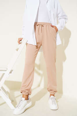 Bel Ve Bilek Lastikli Jogger Pantolon Camel - Pantolon