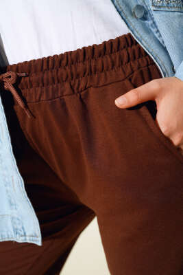 Bel Ve Bilek Lastikli Jogger Pantolon Kahve - 100-300 TL Ürünler