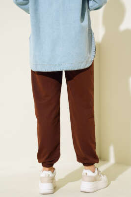 Bel Ve Bilek Lastikli Jogger Pantolon Kahve - Yılın Fırsatı