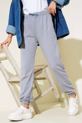 Bel Ve Bilek Lastikli Jogger Pantolon Kayrak Grisi - 100-300 TL Ürünler