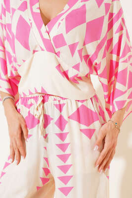 Beli Gipeli Crop İkili Takım Pembe - Kadın Giyim Modelleri