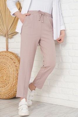 Beli İpli Dar Paça Taş Pantolon - Pantolon