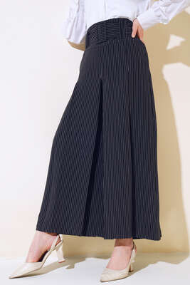 Beli Kemerli Siyah Pantolon Etek 