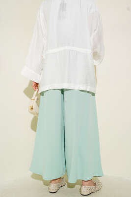 Beli Lastik Detaylı Salaş Pantolon Mint - 300-500 TL Ürünler