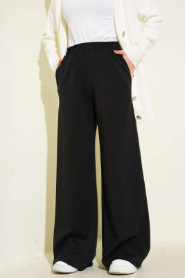 Beli Lastikli Bol Paça Pantolon Siyah - 300-500 TL Ürünler