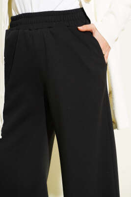 Beli Lastikli Bol Paça Pantolon Siyah - 300-500 TL Ürünler