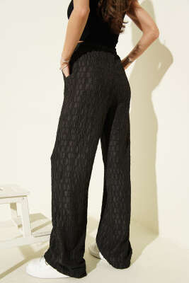 Beli Lastikli Büzgülü Pantolon Antrasit - Kadın Giyim Modelleri