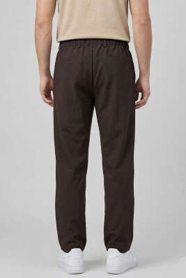 Beli Lastikli Cepli Erkek Pantolon Kahve - Erkek Pantolon