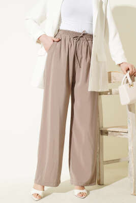 Beli Lastikli Cepli Modal Pantolon Vizon - ERME