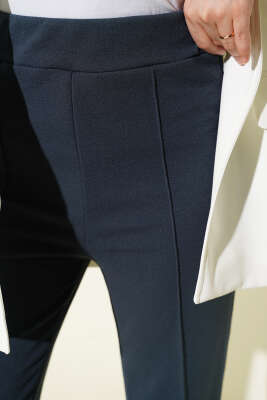 Beli Lastikli Çımalı Pantolon Füme - Pantolon