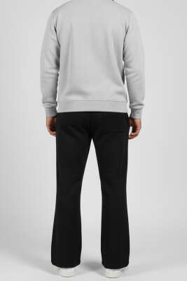 Beli Lastikli İspanyol Paça Erkek Pantolon Siyah - Erkek Pantolon