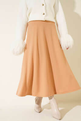 Beli Lastikli Kloş Basic Etek Büsküvi 