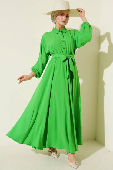 Beli Lastikli Kuşaklı Elbise Benetton - Elbise