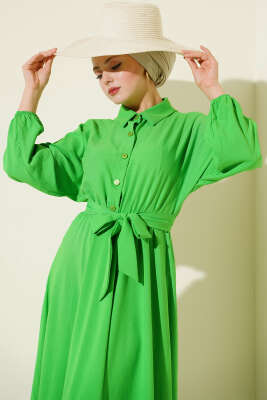 Beli Lastikli Kuşaklı Elbise Benetton - Elbise