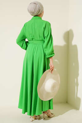 Beli Lastikli Kuşaklı Elbise Benetton - Elbise