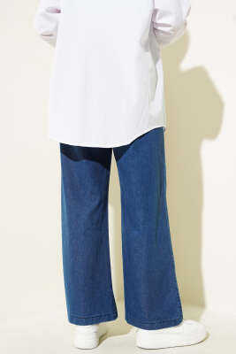 Beli Lastikli Kuşaklı Kot Pantolon Mavi - 500-700 TL Ürünler