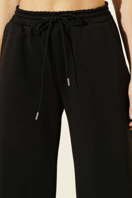 Beli Lastikli Loyşa Pantolon Siyah - Kadın Giyim Modelleri