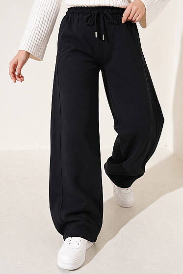 Beli Lastikli Oversize Pantolon Lacivert - Pantolon