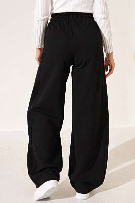 Beli Lastikli Oversize Pantolon Lacivert - Pantolon