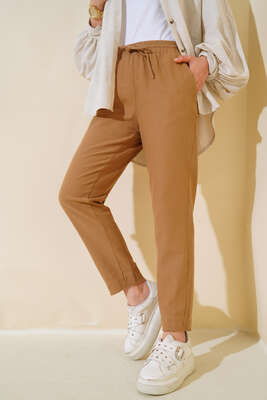 Beli Lastikli Pantolon Camel - 100-300 TL Ürünler