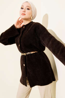 Beli Lastikli Sakallı Yumoş Hırka Acı Kahve - ARISOY