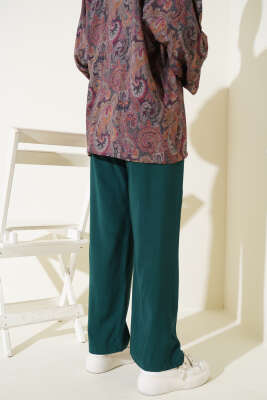 Beli Lastikli Tencel Pantolon Zümrüt - 300-500 TL Ürünler