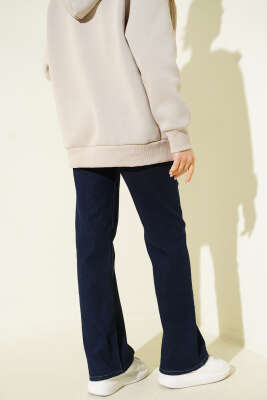 Beli Pensli Palazzo Kot Pantolon Lacivert - Pantolon