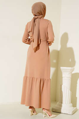 Beli Tünelli Elbise Latte - Elbise