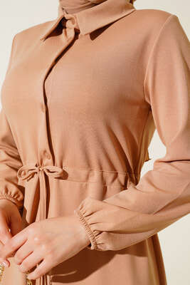 Beli Tünelli Elbise Latte - Elbise