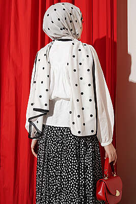 Beli Tünelli Salaş Kısa Gömlek Ekru - Gömlek