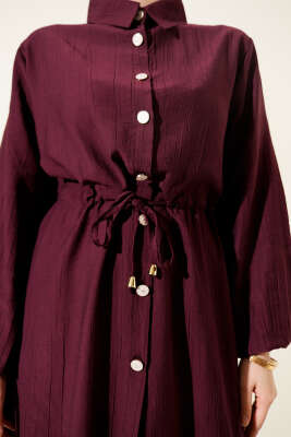 Beli Tünelli Uzun Tunikli İkili Takım Burgonya - İkili Takım