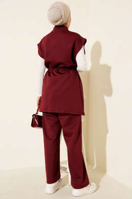 Beli Tünelli Yelekli Scuba İkili Takım Bordo - Scuba Ürünler