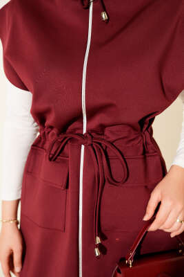 Beli Tünelli Yelekli Scuba İkili Takım Bordo - Scuba Ürünler