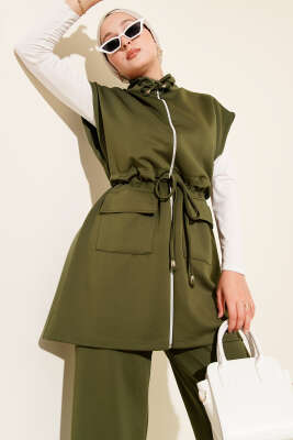 Beli Tünelli Yelekli Scuba İkili Takım Haki - Scuba Ürünler