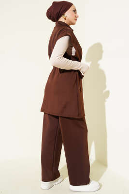 Beli Tünelli Yelekli Scuba İkili Takım Kahve - Scuba Ürünler