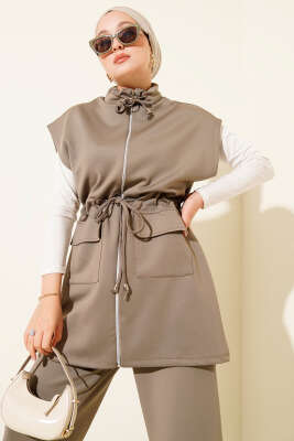 Beli Tünelli Yelekli Scuba İkili Takım Vizon - Scuba Ürünler