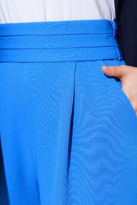 Beli Üç Katlı Bol Paça Pantolon Mavi - 300-500 TL Ürünler