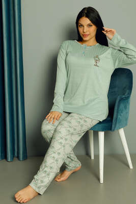 Believe Viscon Pijama Takımı Mint - Pijama & Gecelik