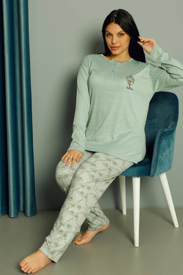 Believe Viscon Pijama Takımı Mint - Pijama & Gecelik