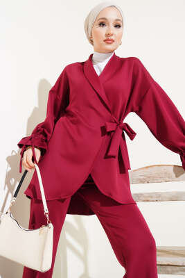 Bileği Bağcıklı Scuba İkili Takım Bordo - İKİLİ TAKIM