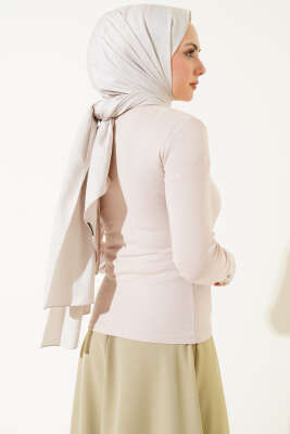 Bileği Metal Düğmeli Body Bej - Yılın Fırsatı