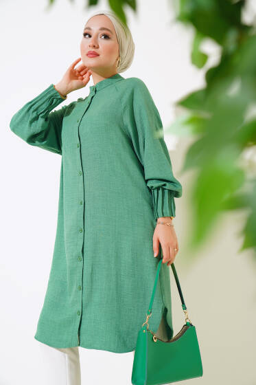 Bileği Nervürlü Uzun Gömlek Benetton - Gömlek