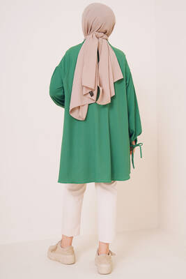 Bilek Bağlamalı Bürümcük Gömlek Benetton - Gömlek