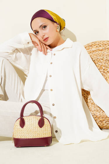 Bilek Düğmeli Basic Gömlek Ekru - Gömlek