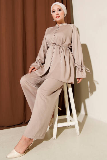 Bilek Tünelli Brit Düğmeli İkili Takım Taş - İkili Takım