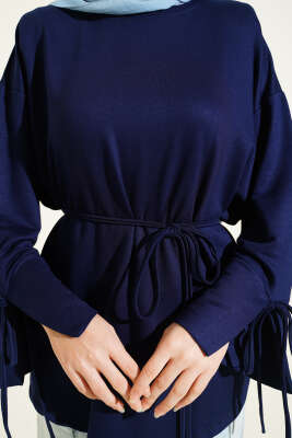 Bilek Yırtmaçlı İpli Loyşa Tunik Parlement - Tunik